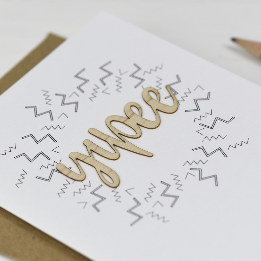 Yippee Wooden Words Card