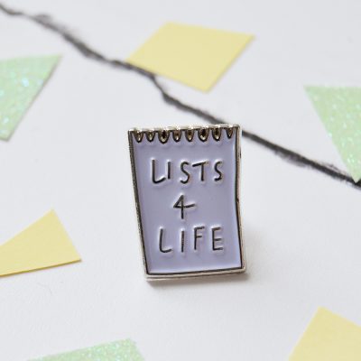 Lists 4 Life enamel pin badge