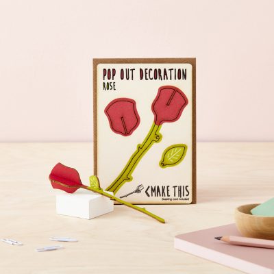 Rose Pop Out Greetings Card