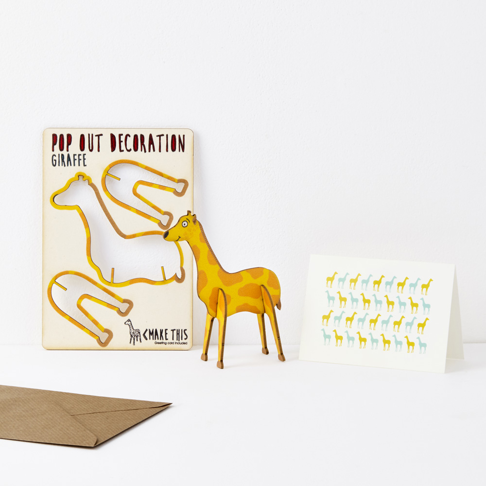 Giraffe Pop Out Card