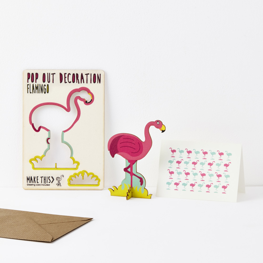 Flamingo Pop Out Card