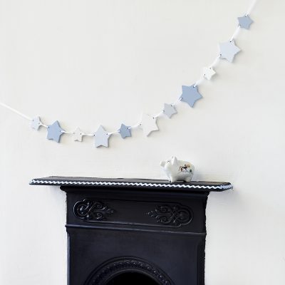 Blue Wooden Star Bunting