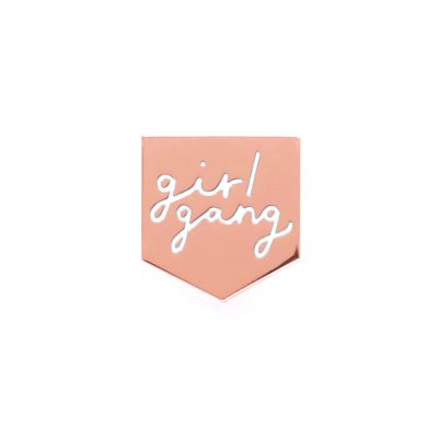Girl Gang Rose Gold Enamel Pin