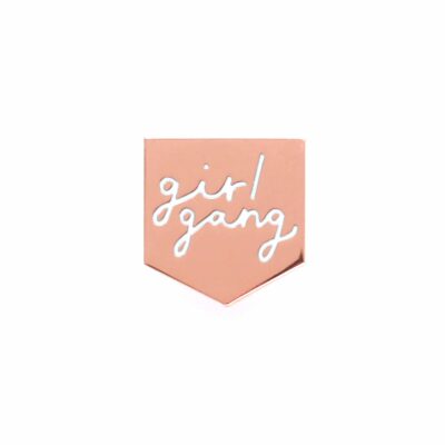 Girl Gang Rose Gold Enamel Pin