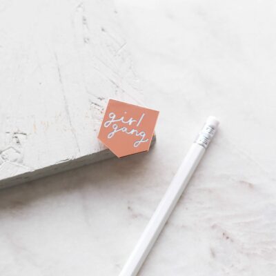 Girl Gang Rose Gold Enamel Pin
