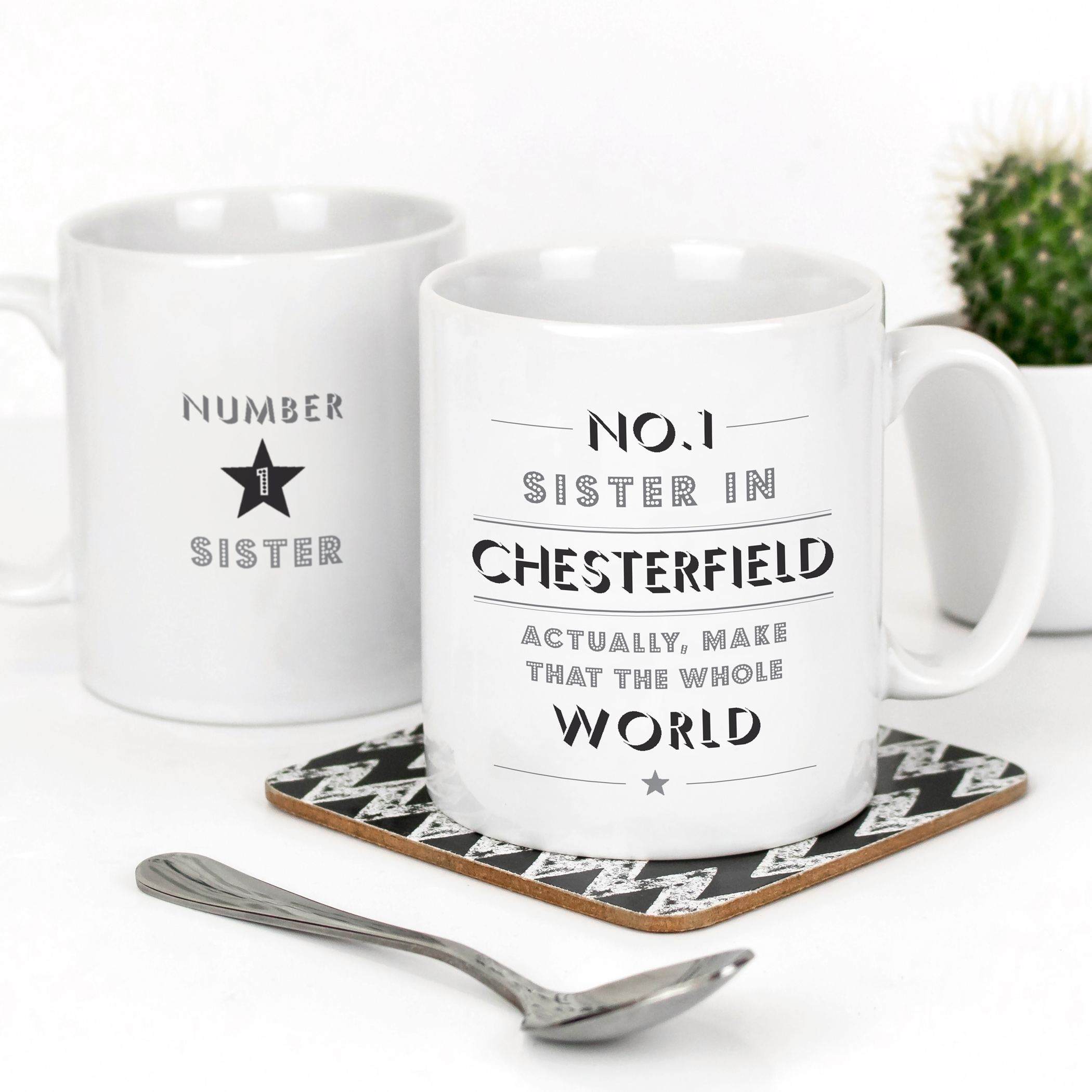 No 1 Sister in Chesterfield Mug