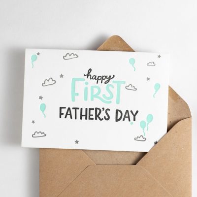 First Father's Day Letterpress Card
