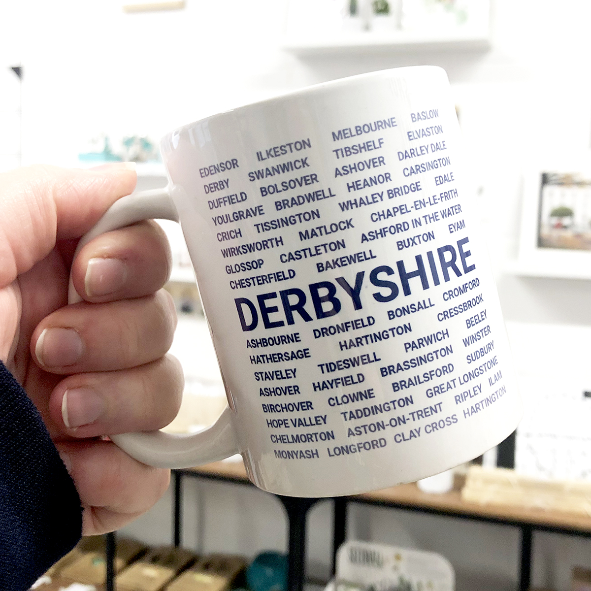 Blue Derbyshire Mug