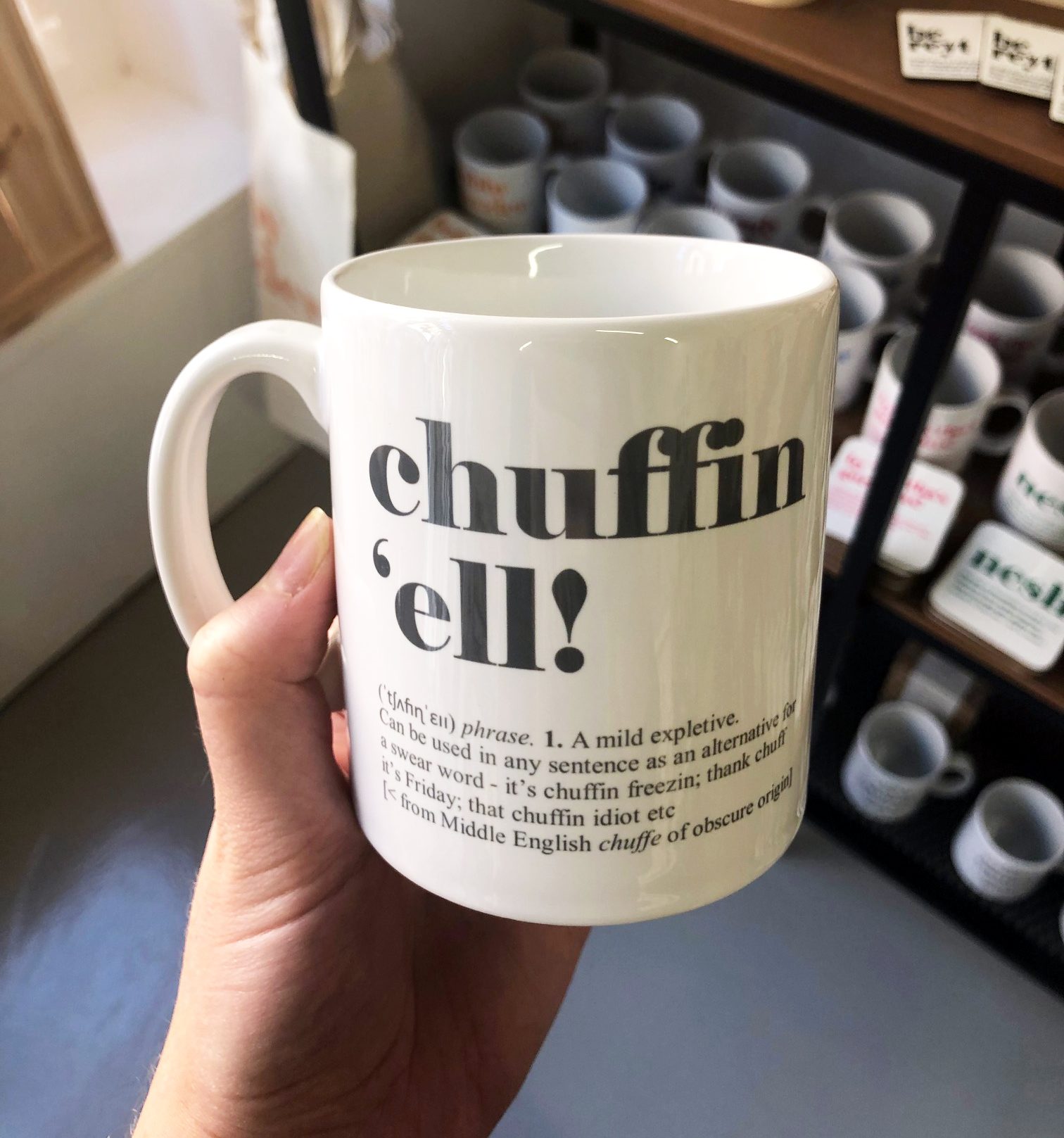 chuffin ell mug