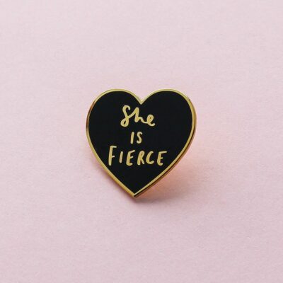 She is Fierce Heart Enamel Pin
