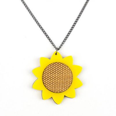 small sunflower necklace 1
