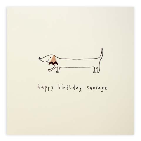 birthday sausage dog card