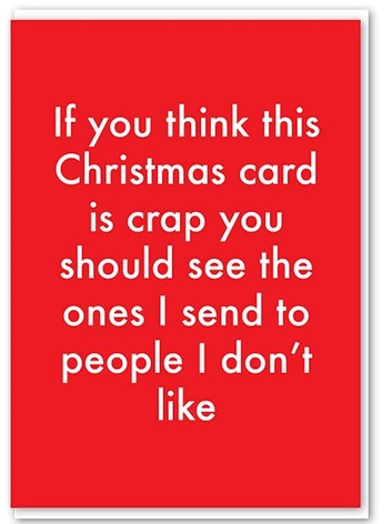 crap christmas card