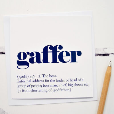Gaffer card