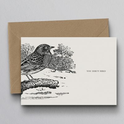 DTE0049 Animal Woodcut Personalised Greeting Cards by Dig The Ea