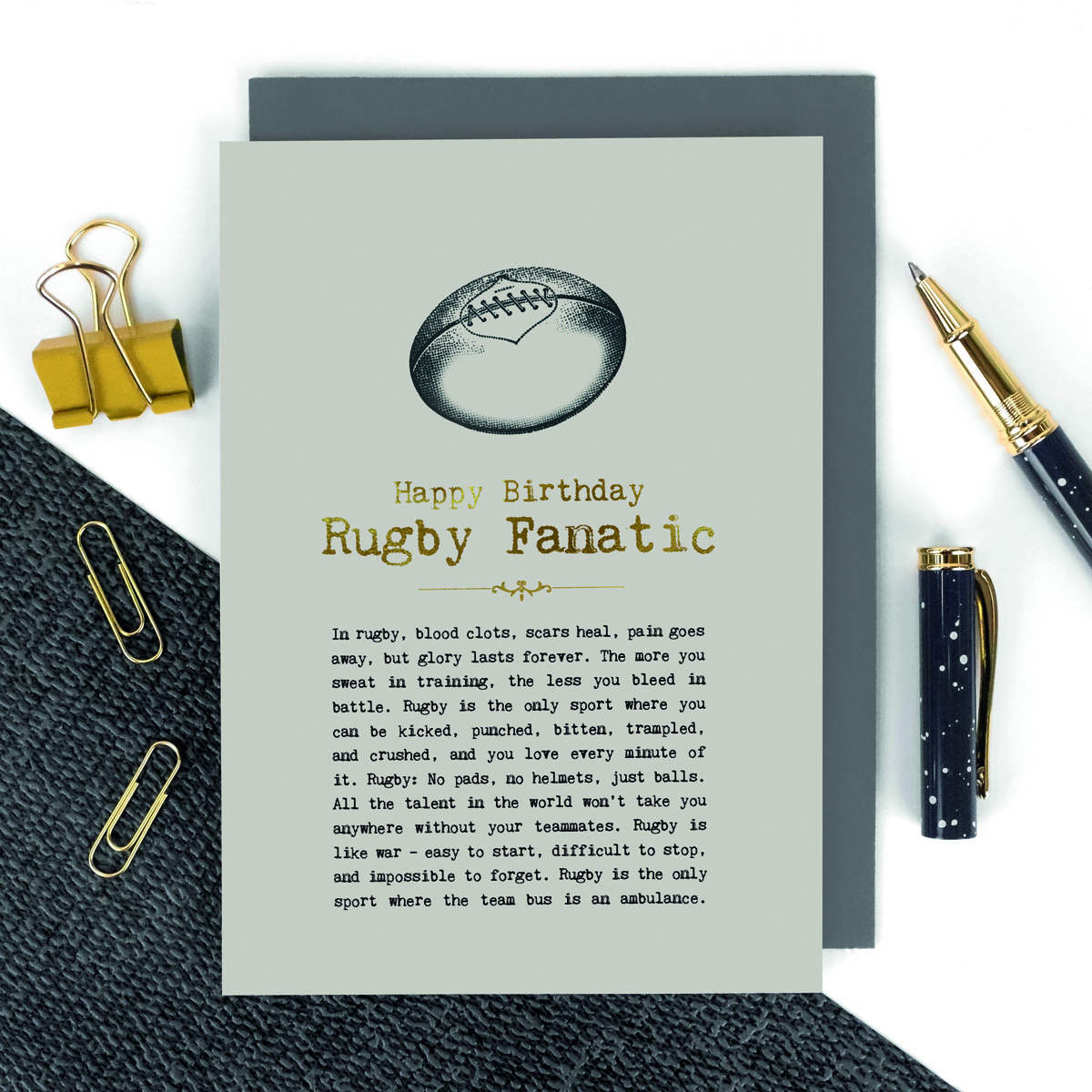 GC1411 – VINTAGE WORDS Rugby – Coulson Macleod Greeting Card