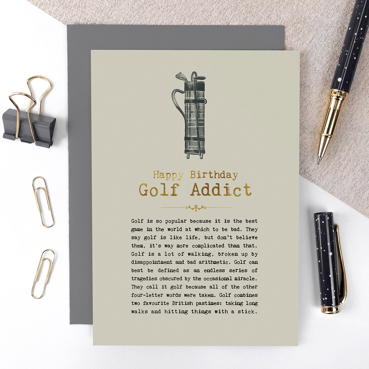GC1435 – VINTAGE WORDS Golf – Coulson Macleod Greeting Card