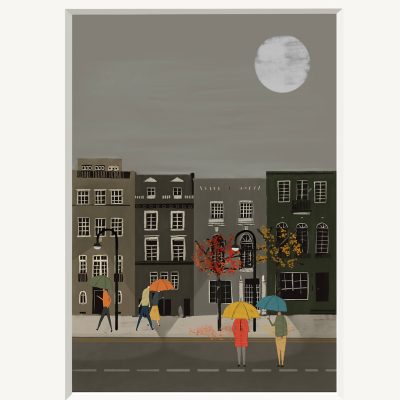 Night Time Stroll A4 Unframed Print