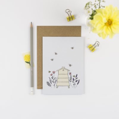 Floral Beehive card