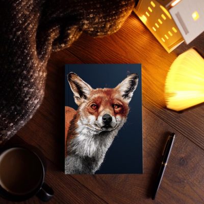 Notebook_red_cat_firelight_Square_Fox