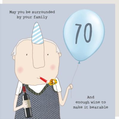 Boy 70 Bearable Birthday Card