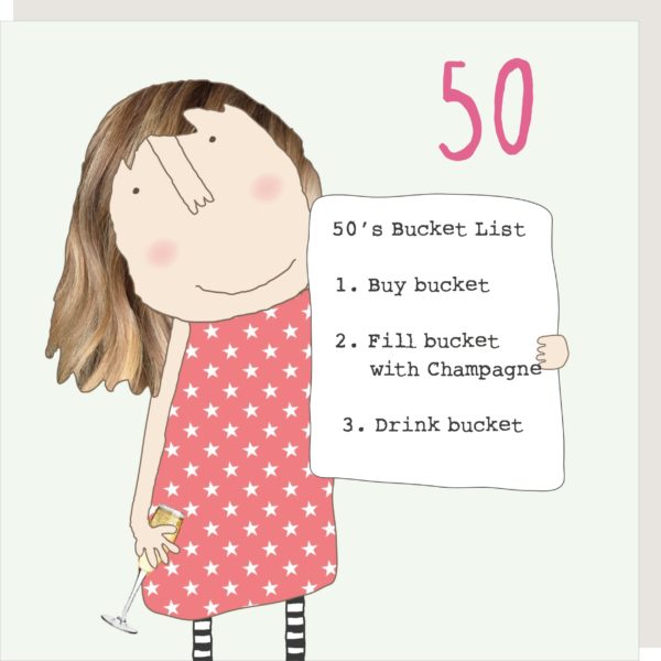 Girl 50 Bucket List Card