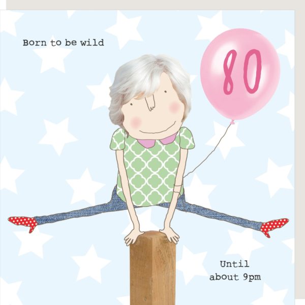 Girl 80 Wild Birthday Card