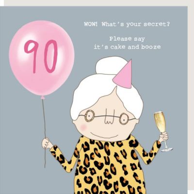 Girl 90 Secret Birthday Card