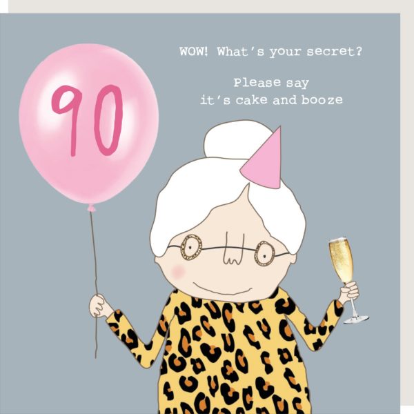 Girl 90 Secret Birthday Card