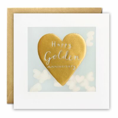 Happy Golden Anniversary Paper Shakies Card.