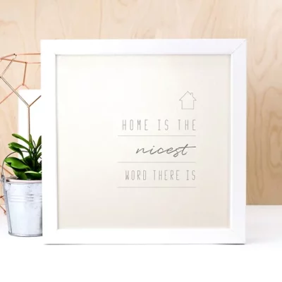 Home Is The Nicest Word There Is Unframed Print