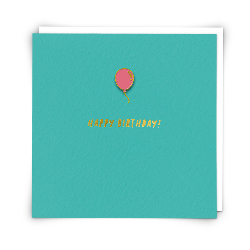 Happy Birthday Greetings Card (with keepsake enamel pin) - Shop Indie