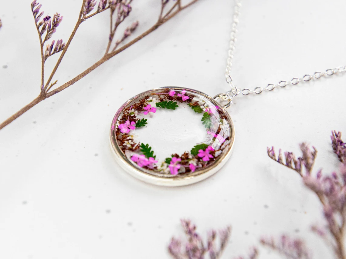 Embrace Nature's Beauty Resin Flower Necklace – Likemychoice