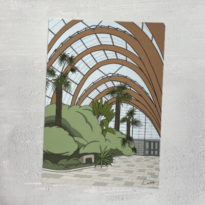 Sheffield Winter Gardens A4 Unframed Print