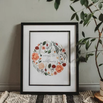 Amongst The Wildflowers A4 Unframed Print