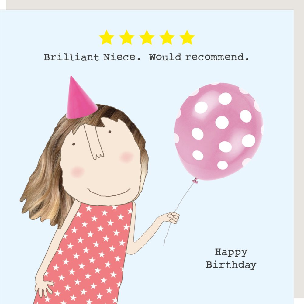 Five Star Niece Birthday Card - Shop Indie