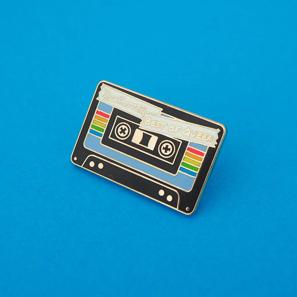 EPPC BOQ best of queen cassette tape pin badge