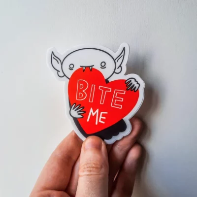 bite me sticker