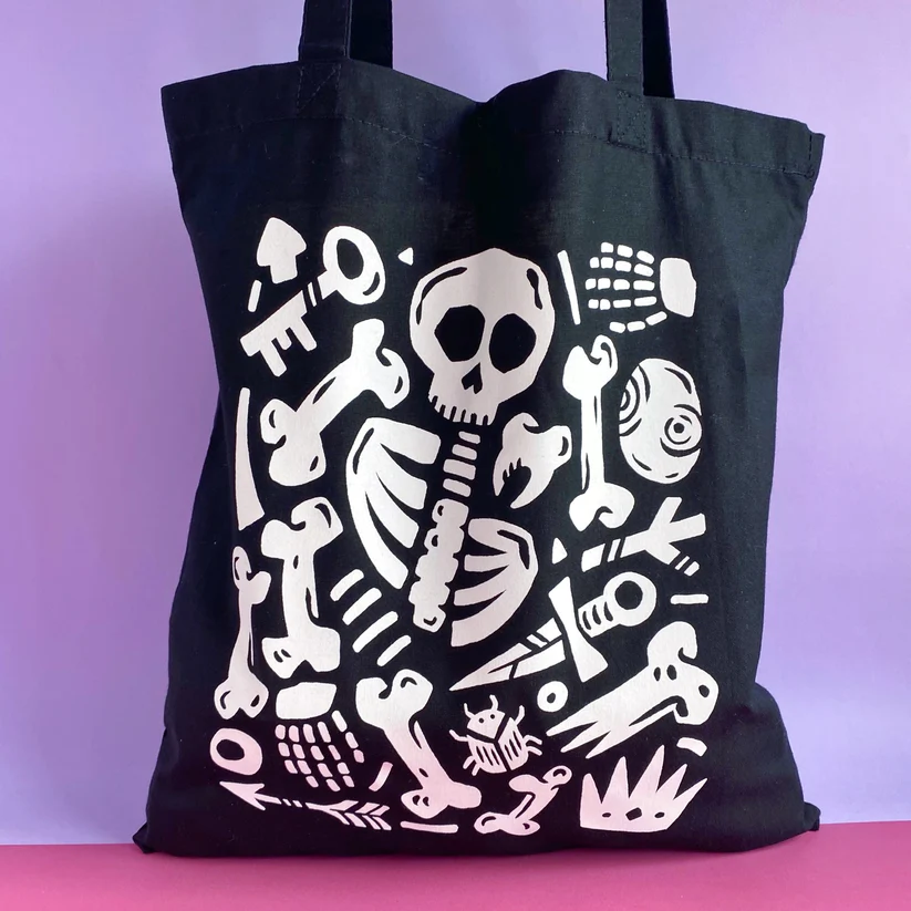Skeleton Tote Bag - Shop Indie