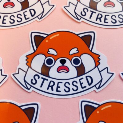 stressed sticker