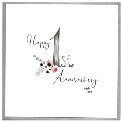 Happy First Anniversary Card