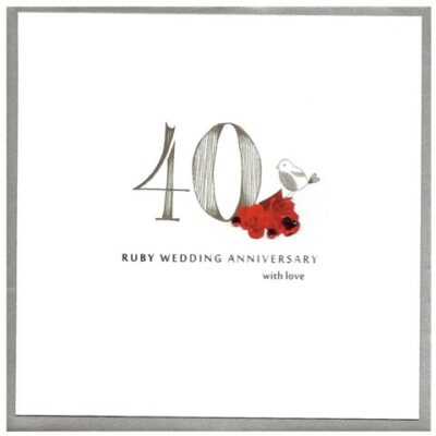 Happy 40th Anniversary Card