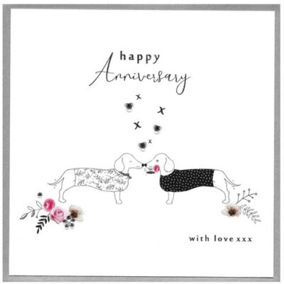 Happy Anniversary Dachshunds Card