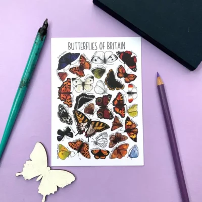 postcard butterflies