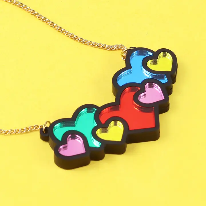 multi heart necklace 1