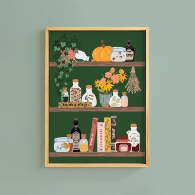 Apothecary Witch Potions Spells A5 Unframed Print