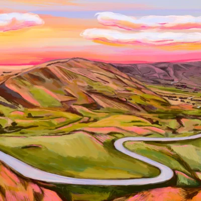 Mam Tor, Derbyshire A4 Unframed Print
