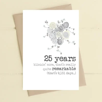 25th Anniversary Card